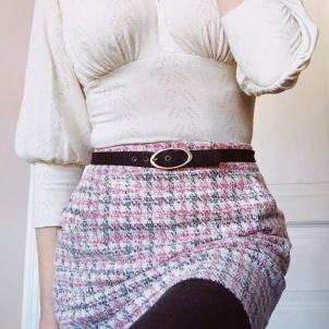 skirt Matilde pink checkered