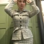 Jacket Madelene green checkered