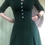 dress Caroline emerald green
