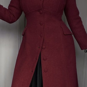 coat Saga berry red