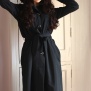 all weather coat Windy waisted, black