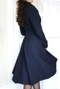 coat Svea dark blue | ESTER in flow