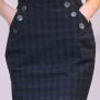 skirt Mary blue grey checkered