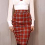 skirt Mary red check