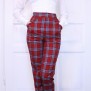 pants jackie red checkered