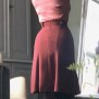 skirt Alexandra dark dusty rouge