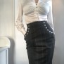 skirt Mary grey/olive checkered