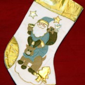 Julstrumpa, Tomte och gris i guld