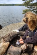 Carina är grym med tändstålet...