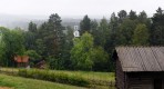 Bjursås kyrka i bakgrunden...