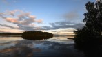solnedgång över sjön Runn...