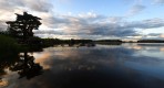 solnedgång över sjön Runn...