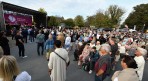 ganska mycket folk hade tagit sig till Bältespännarparken idag...