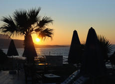 Solnedgång sett från vårat hotell