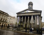 The equestrian Wellington Statue is a statue of Arthur Wellesley, 1st Duke of Wellington, located on Royal Exchange Square in Glasgow, Scotland...
