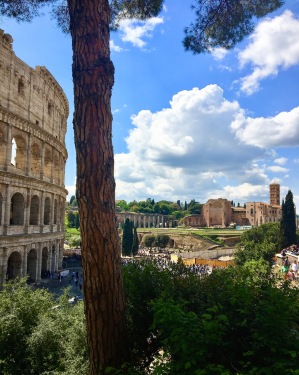 nu ser vi ruinerna bredvid Colosseum också... foto Carina...