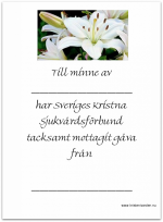 Exempel på hur ett minnesblad kan se ut. Exempel på hur ett minnesblad kan se ut.