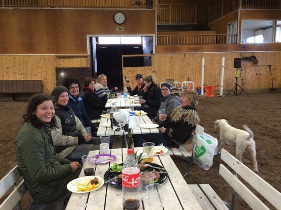 Nice dinner with the students this evening. " If its cold outside, you better bring the table inside the riding arena ;-) " Nice dinner with the students this evening. " If its cold outside, you better bring the table inside the riding arena ;-) "