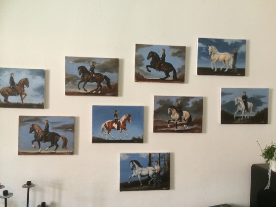 See, Lobelia Barker, have painted all Christofers educated horses in there special movement. Gary, Ikaros,Nicki, Prylen,Fadde,Ixion, Benson, Saxo,Zetor. It was my birthday present to Christofer :-) See, Lobelia Barker, have painted all Christofers educated horses in there special movement. Gary, Ikaros,Nicki, Prylen,Fadde,Ixion, Benson, Saxo,Zetor. It was my birthday present to Christofer :-)