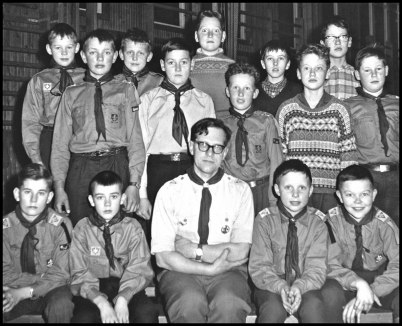 Töcksfors scoutkår på 1950- / 60-talet.
