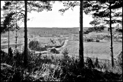 Utsikt över Töcksfors från Hytta på 1960-talet.