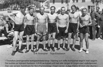Militärernas idrottstävling i Töcksfors, 1940-talet / Bengt Erlandssons arkiv.