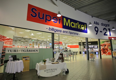 Matbutiken Super Market i shoppingcentret.