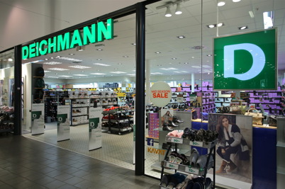 Deichmann skoaffär i shoppingcentret.