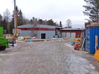 12 januari 2013 - arbetet med bygget av nya reningsverket gick snabbt framåt.