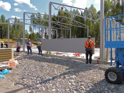 19 augusti 2013 - på gamla skidstadion pågick bygget av nya fjärrvärmecentralen.