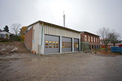 6 november 2015 - Arbetet med nya brandstationen fortsatte.