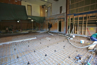 24 juni 2015 - Förberedelse för gjutning av golv i vagnhallen.