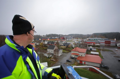 6 november 2015 - Utsikt från Räddnings-tjänstens skylift.