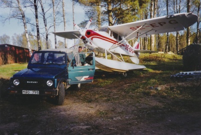 2002 - Hasse Olssons flygplan efter vinterförvaring och sevice.