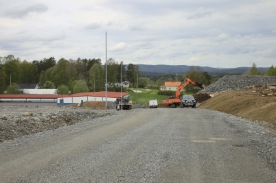 25 maj 2021 - Nya Industrivägen var klar för asfaltering.