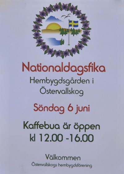 6 juni 2021 - Östervallskogs hembygds-förening serverade Nationaldagsfika.