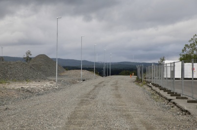 9 augusti 2021 - Nya Industrivägen var klar för asfaltering.