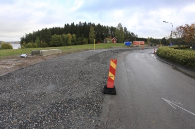 4 oktober 2021 - Nya gång- och cykelvägen till Kallnäset var klar för asfaltering.
