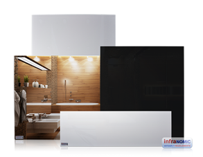 Infranomic 400 Watt SlimLine 700 x 600 i vit eller svart - Slimline 400 Watt i vit