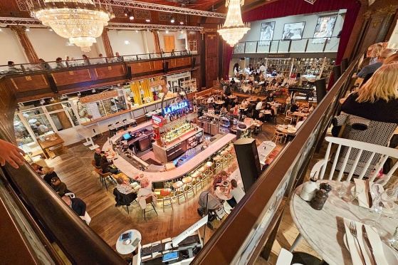 Eataly - den tidigare biografen Röda Kvarn på Biblioteksgatan i Stockholm.