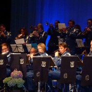 Musikkårens trumpet och flöjtsektion..och en klarinett