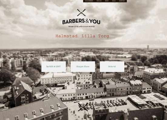 Barbershop Halmstad hemsida visitkort och inredning av Fröken Fokus design. Barbershop Halmstad hemsida visitkort och inredning av Fröken Fokus design.