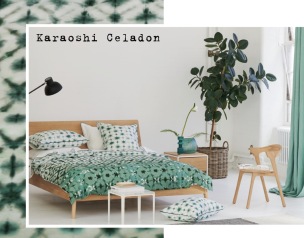 A Designers Guild Bäddlinne Karaoshi celadon Kampanj 25% rabatt på hela köpet av bäddlinne över 5000 kr KOD. GTGYTKXL