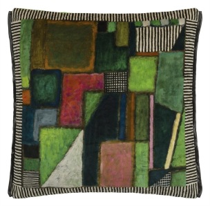 Designers Guild Kudde RAKU PATCHWORK EMERALD VELVET 50x50 CCDG1578 (KÖP FLER - UPP TILL 15% RABATT) - 1-pack 5% rabatt