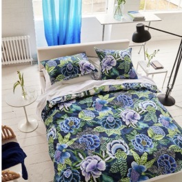 Designers Guild A.Nyhet Bäddlinne ROSE DE DAMAS indigo Storköpsrabatt gäller inte bäddset