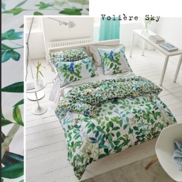 Designers Guild A.Nyhet Bäddlinne VOLIERE SKY Storköpsrabatt gäller inte bäddset​​​​​