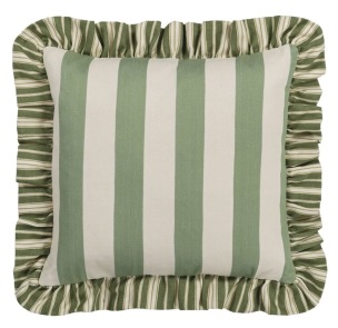 Designers Guild A.Nyhet Kudde Berkeley Stripe Celadon Cotton 43x43 CCDG1607 (KÖP FLER - UPP TILL 15% RABATT) - 1-pack 5% rabatt