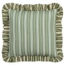 Designers Guild A.Nyhet Kudde Berkeley Stripe Celadon Cotton 43x43 CCDG1607 (KÖP FLER - UPP TILL 15% RABATT) - Visar kudde andra sidan