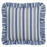 Designers Guild A.Nyhet Kudde BERKELEY STRIPE COBALT COTTON 43x43 CCDG1609 (KÖP FLER - UPP TILL 15% RABATT) - Visar kudde andra sidan