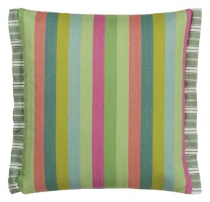 Designers Guild A.Nyhet Kudde CORK STREET STRIPE EMERALD COTTON 43x43 CCDG1612 (KÖP FLER - UPP TILL 15% RABATT) - 1-pack rabatt 5%